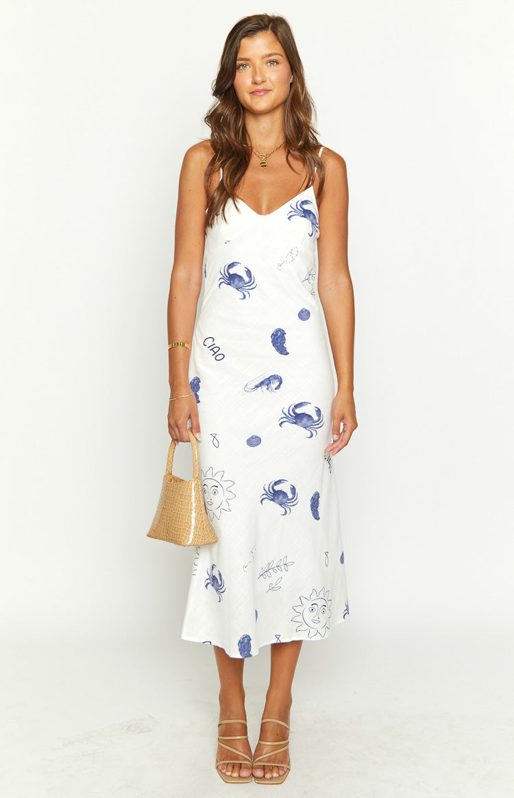 Kendal Blue Print Maxi Dress