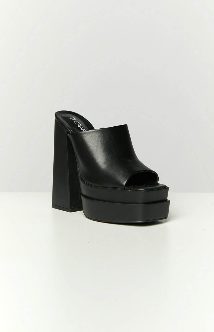 Therapy Villain Black Platform Heels