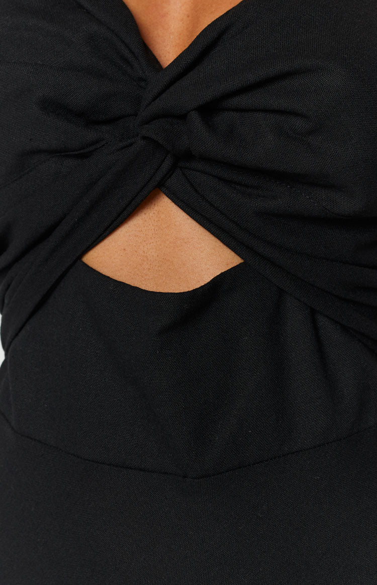 Lucielle Black Midi Dress