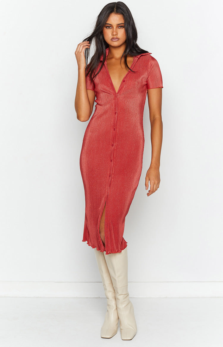 Reagan Rust Midi Dress