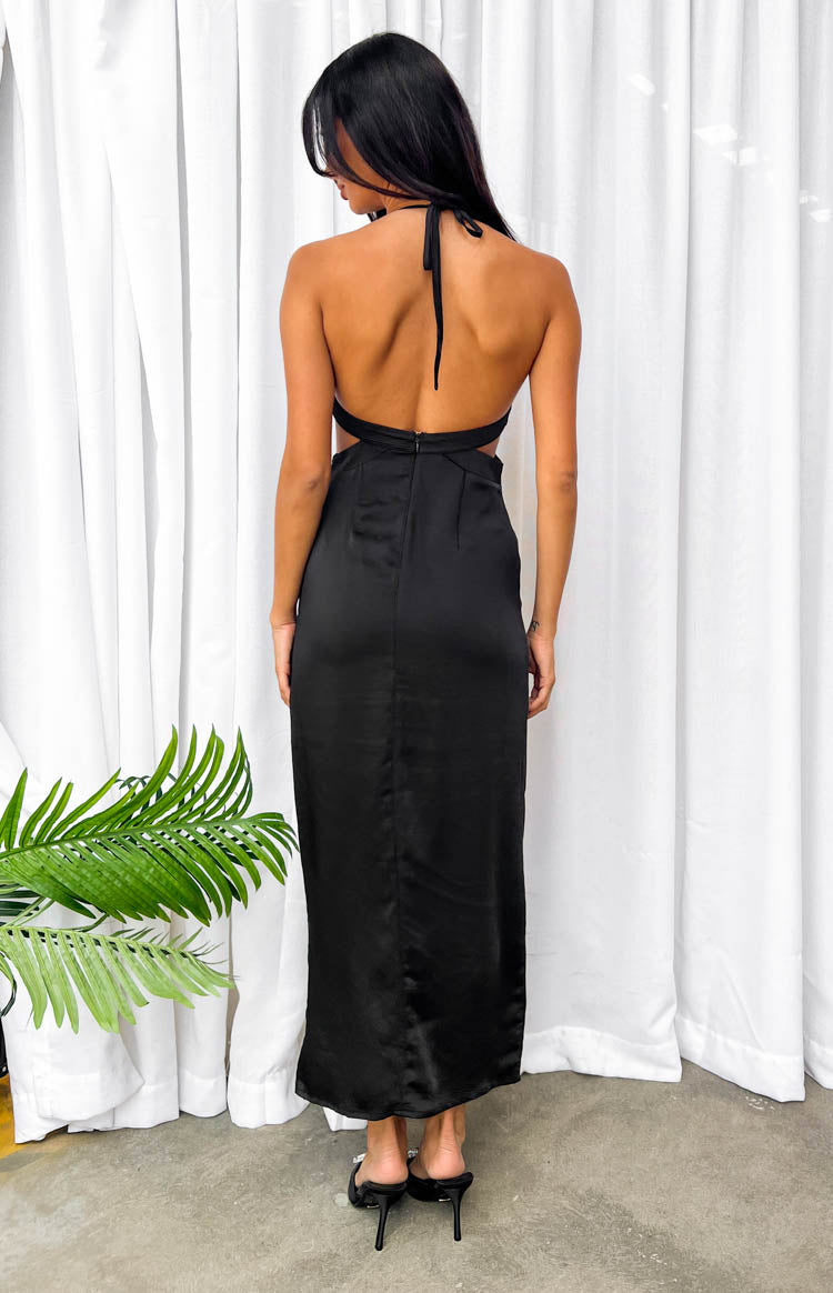 Amani Black Cut Out Maxi Dress