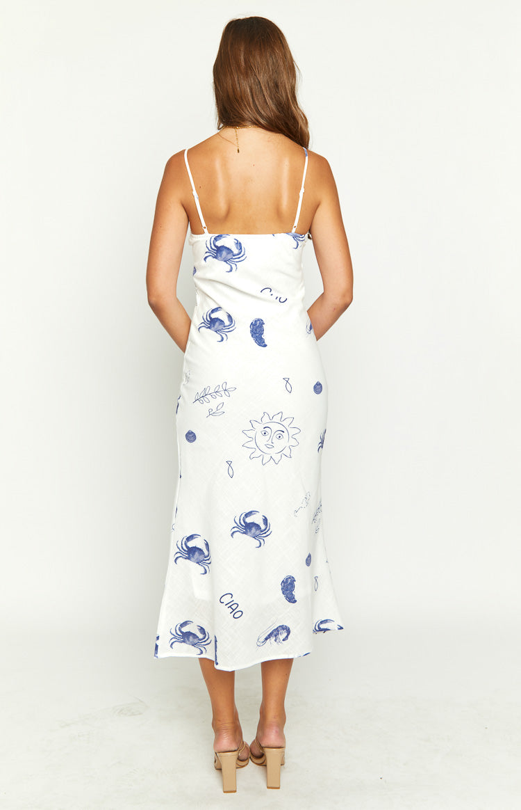 Kendal Blue Print Maxi Dress