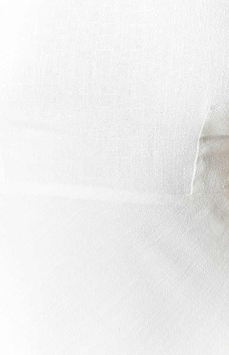 Shannon White Linen Blend Mini Dress