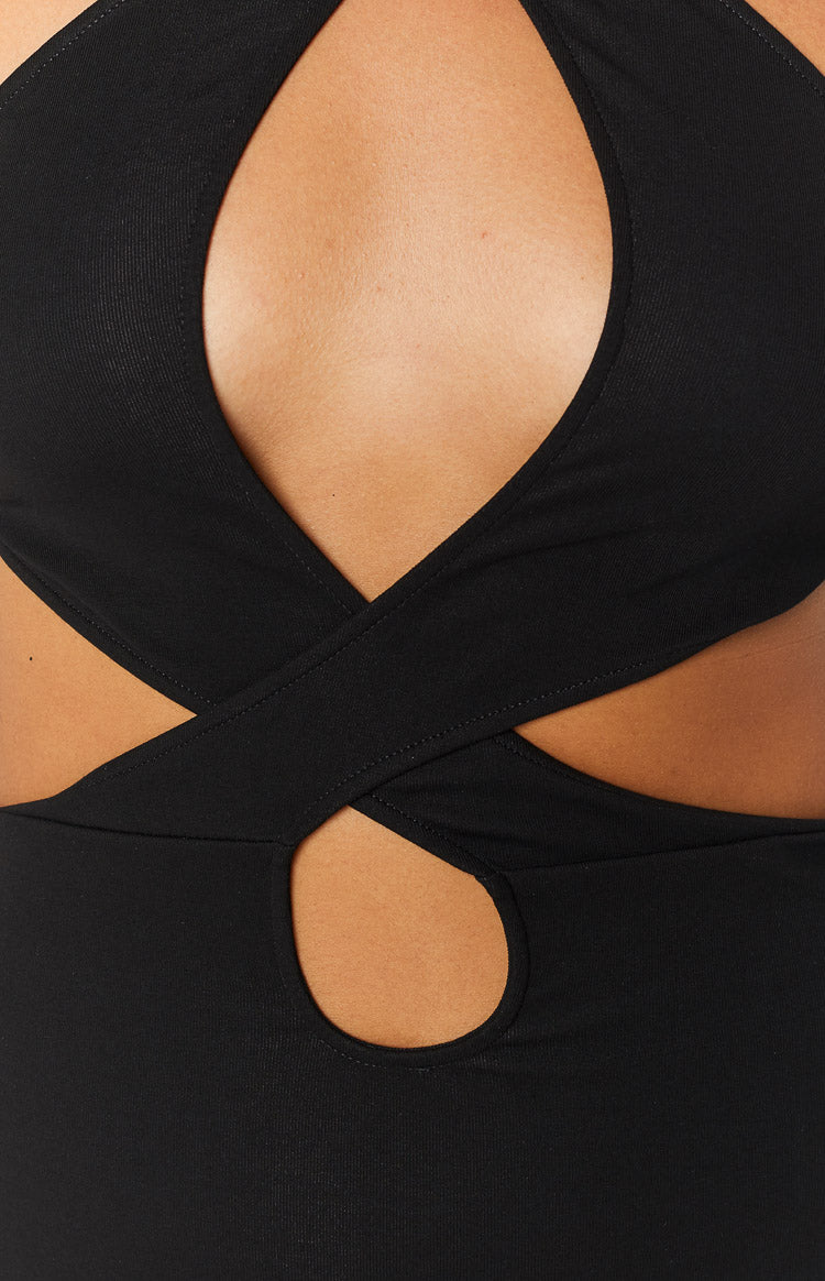 Aubrielle Black Cut Out Mini Dress