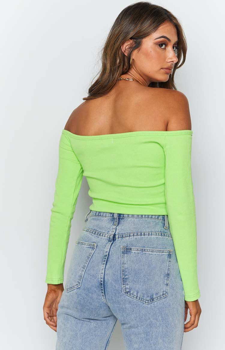 Serya Drop Shoulder Top Green