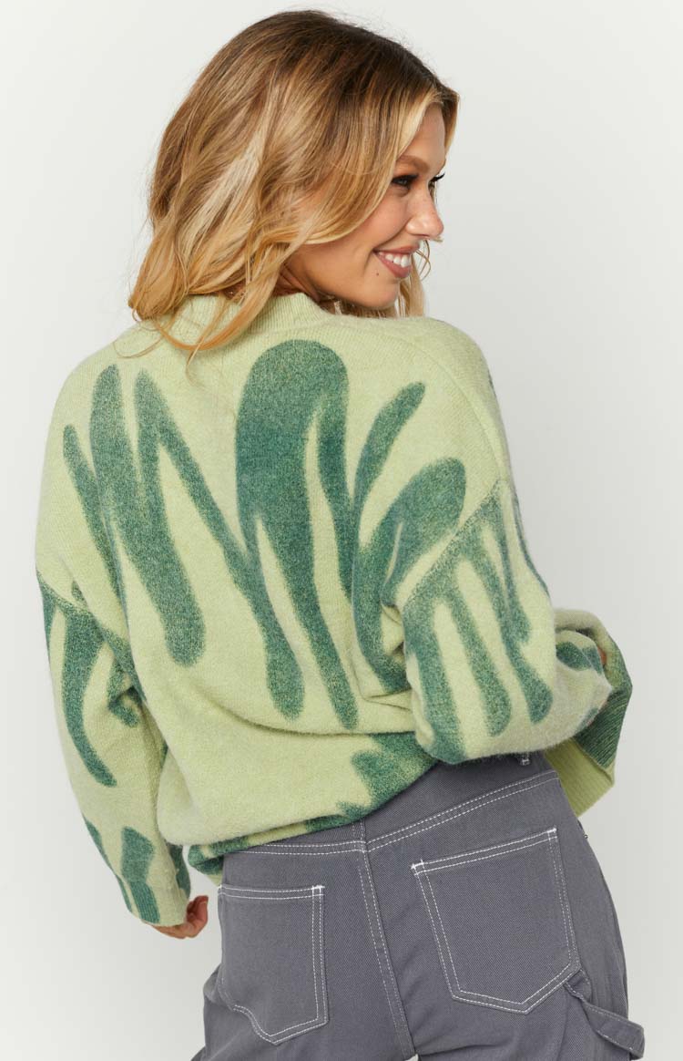Clemence Oversized Knitted Sweater Green