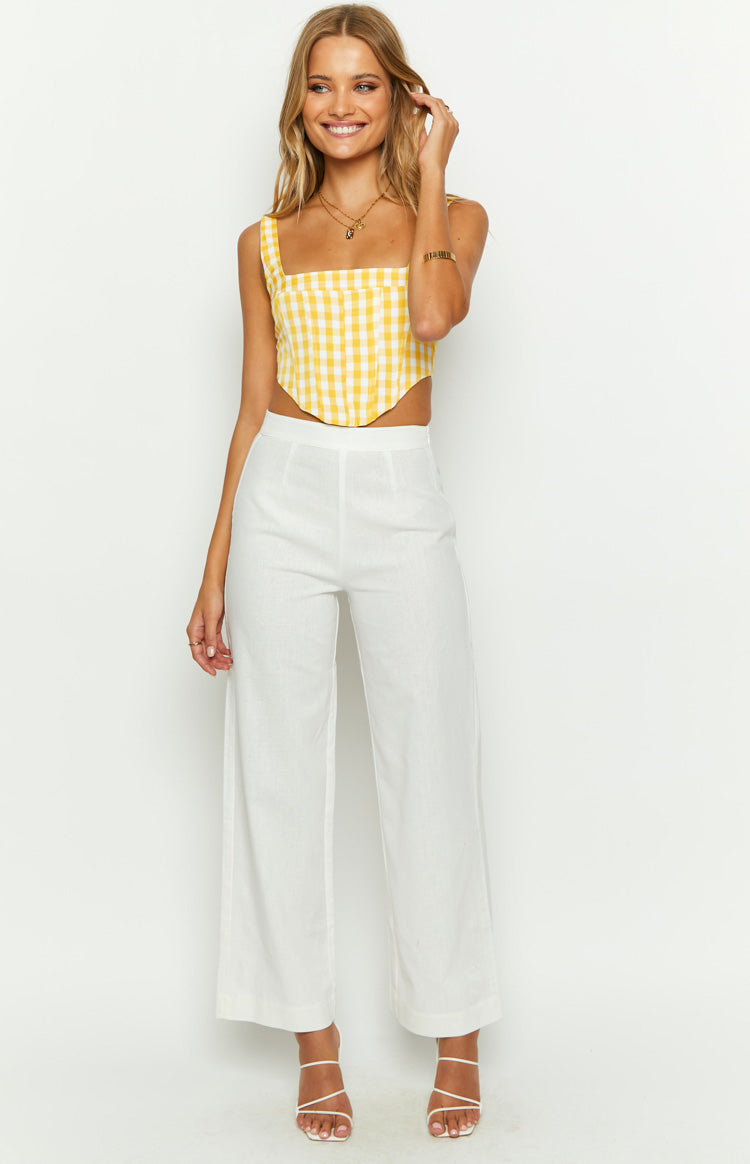 Sonya Yellow Gingham Corset