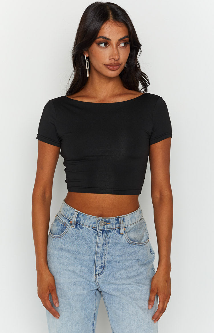 Aubree Black Baby Tee