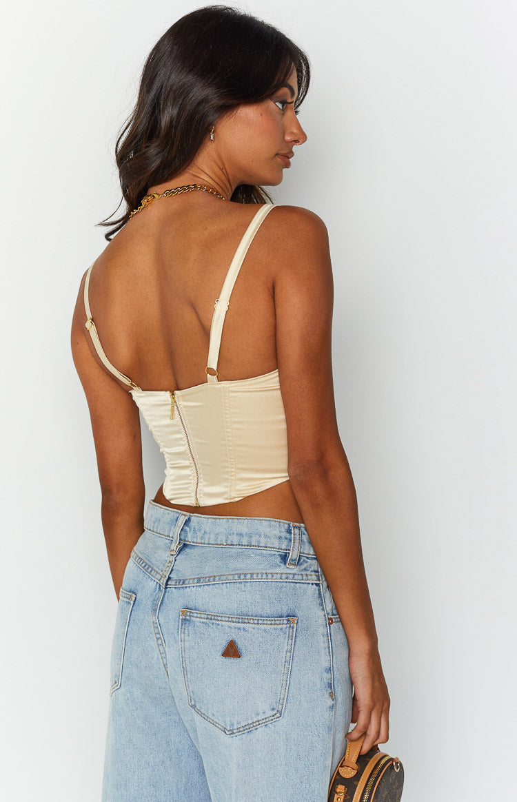 Intentions Champagne Corset Top