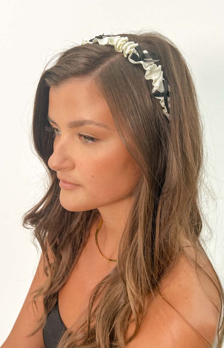 Jasmine White Bow Headband