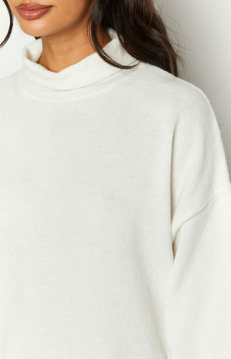 Clouds White Knit Jumper