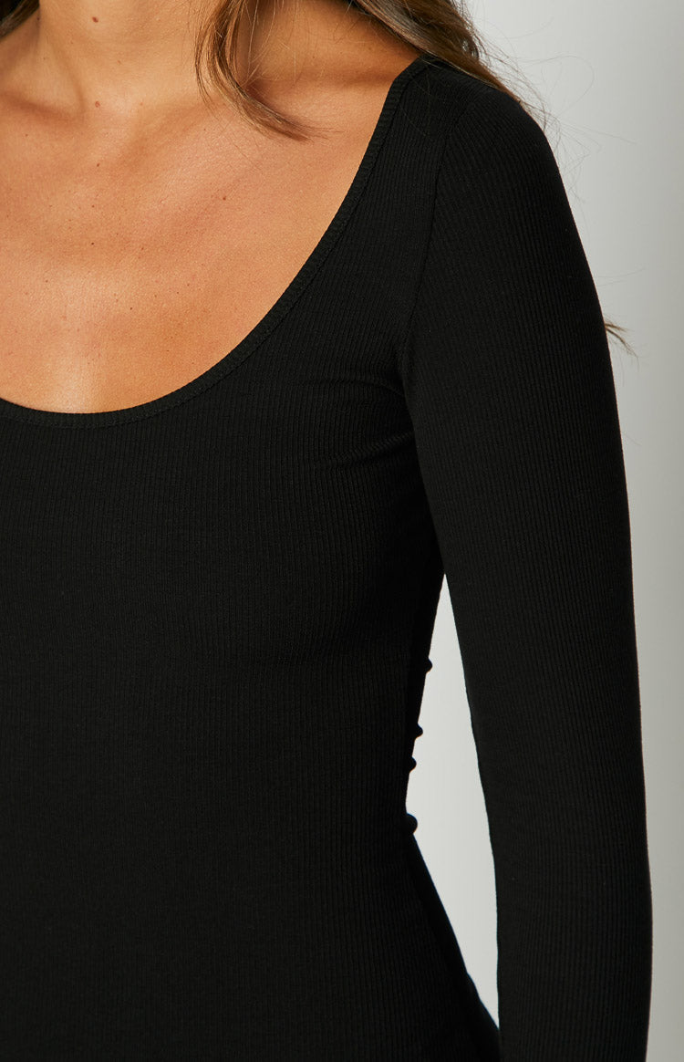 Lily Black Long Sleeve Maxi Dress