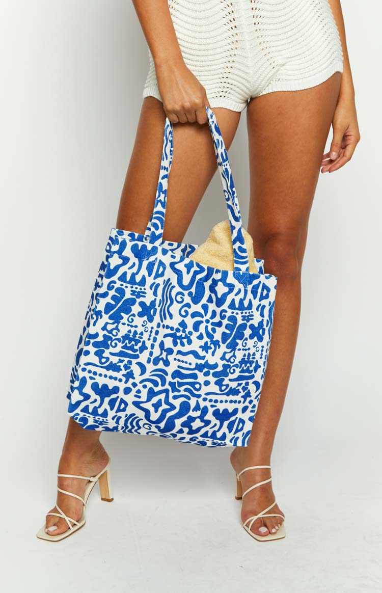 Rome Blue Print Bag