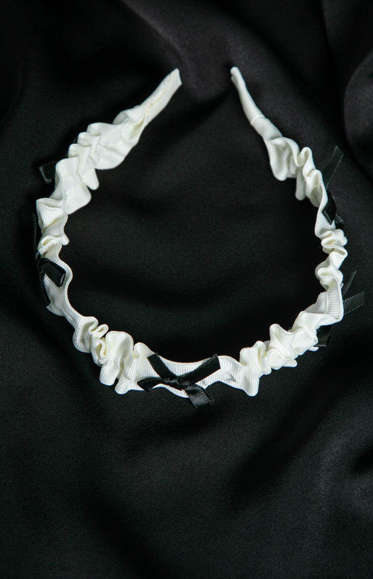 Jasmine White Bow Headband