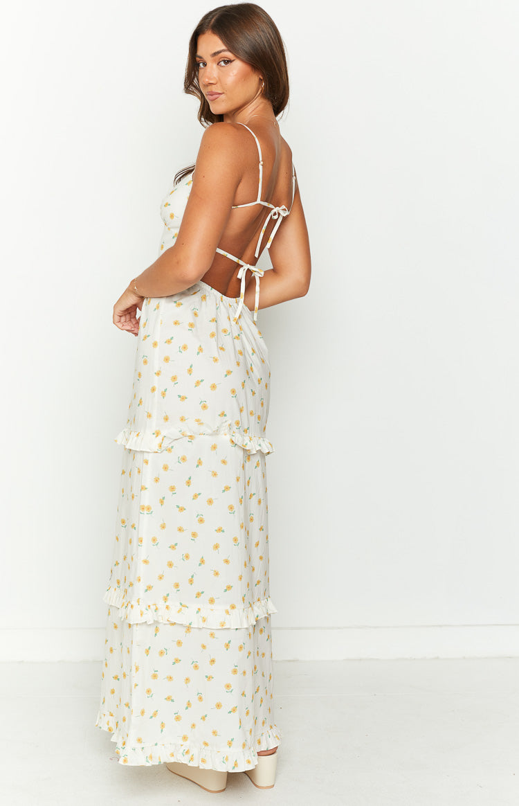 Victoria Tie Back Floral Maxi Dress