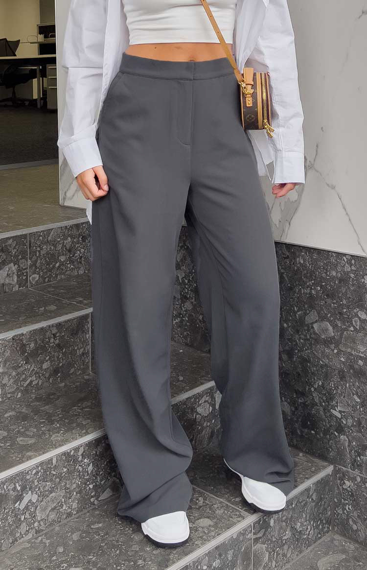 Seneca Slate High Waisted Pants