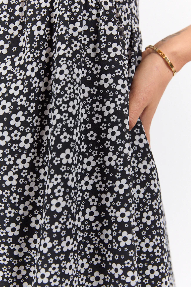 Perfect Mystery Black and White Printed Mini Dress SALE