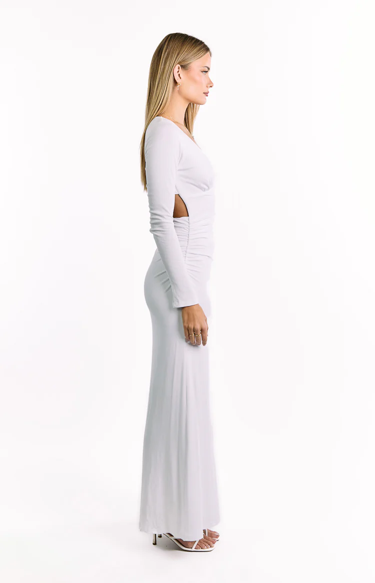 Grayson White Long Sleeve Maxi Dress