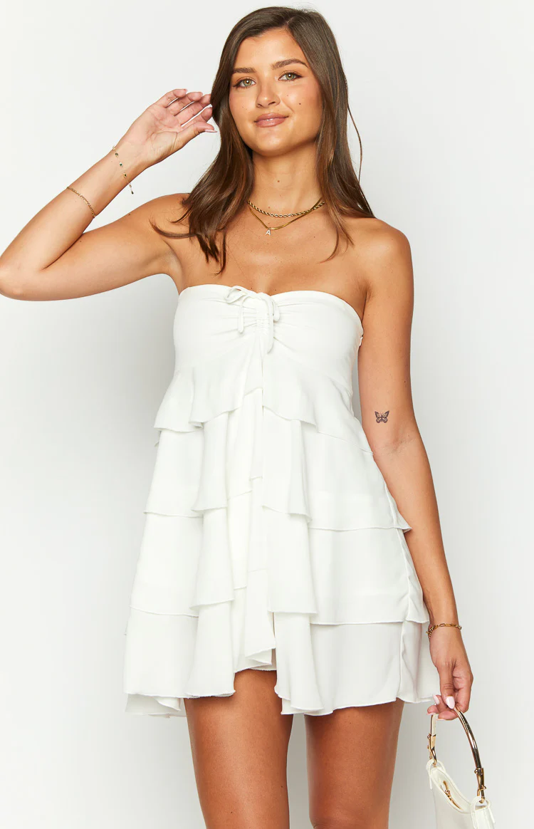 Miller White Strapless Mini Dress