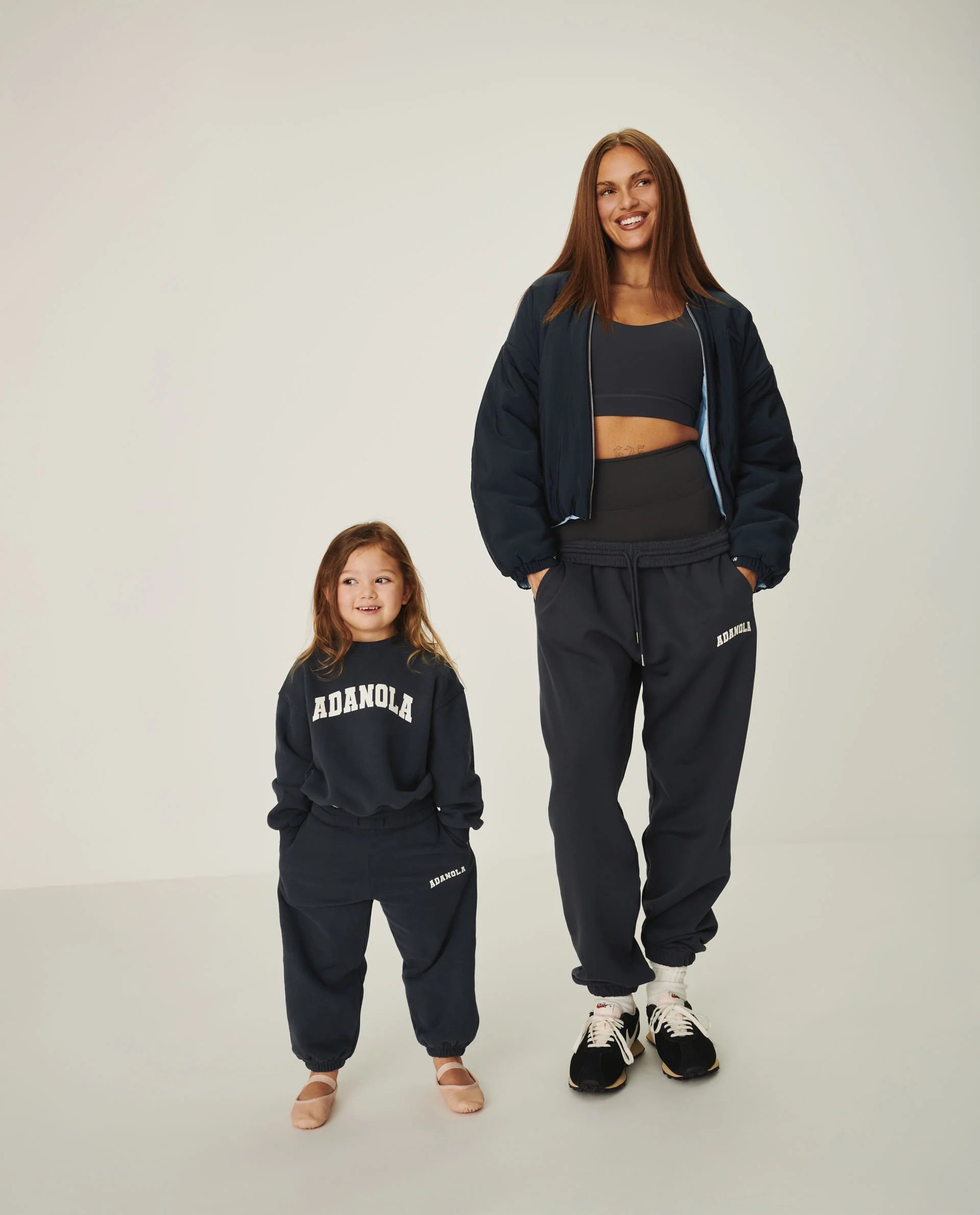 Mini Varsity Oversized Sweatshirt - Midnight Blue/Marshmallow White