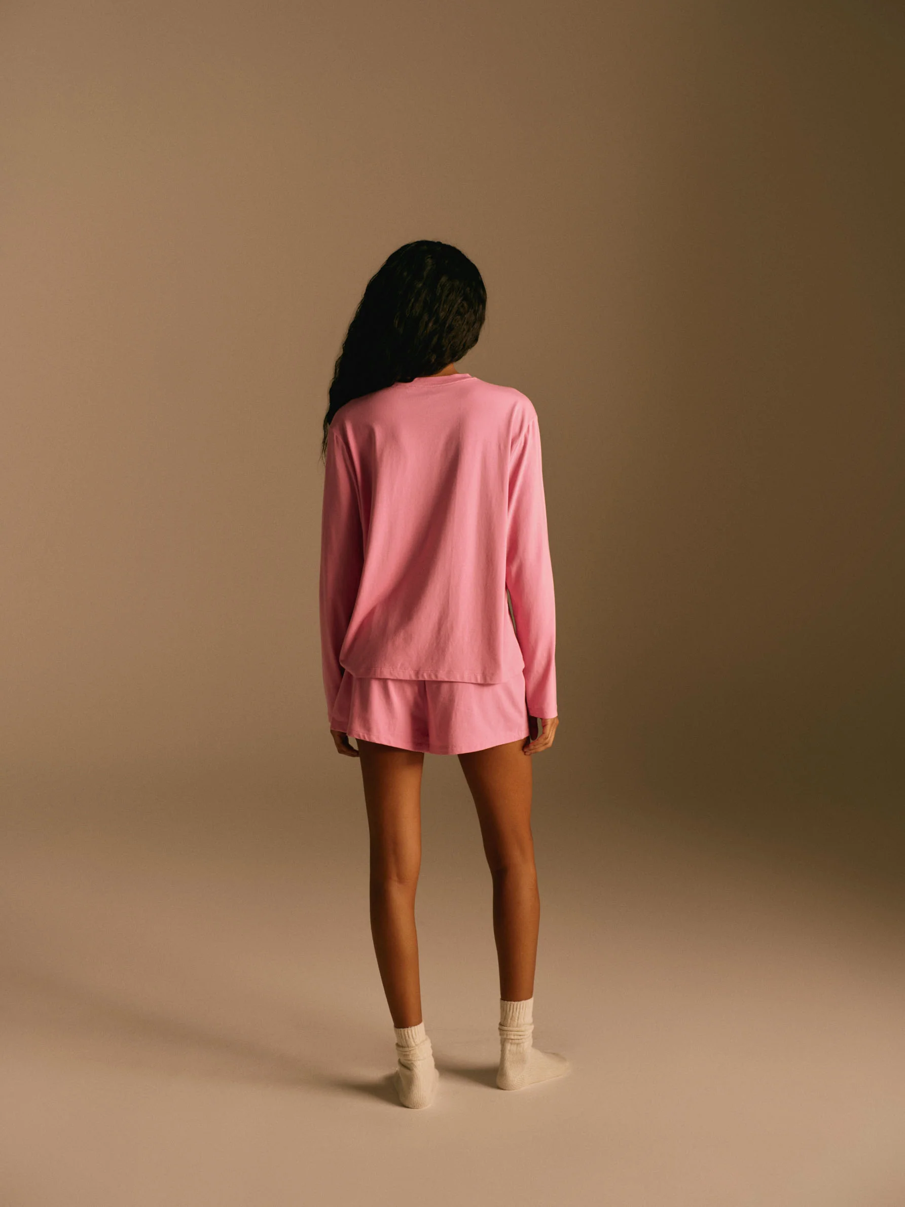 Modal Long Sleeve T-shirt - Candy Pink