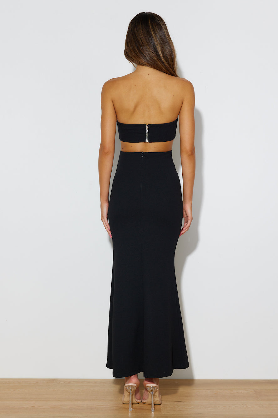 High Love Maxi Dress Black - luluinthesky
