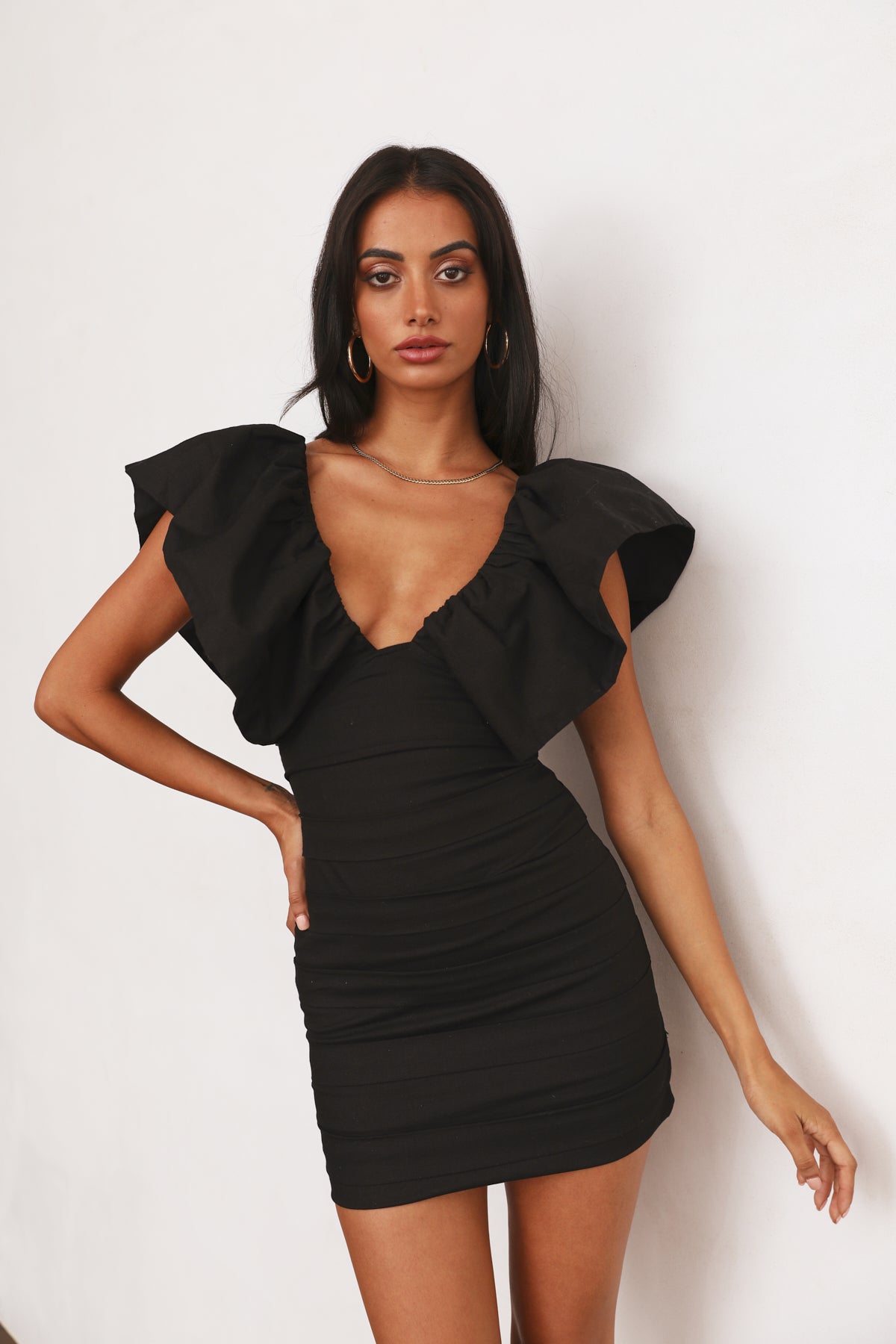 SEVEN WONDERS Gigi Mini Dress Black - luluinthesky