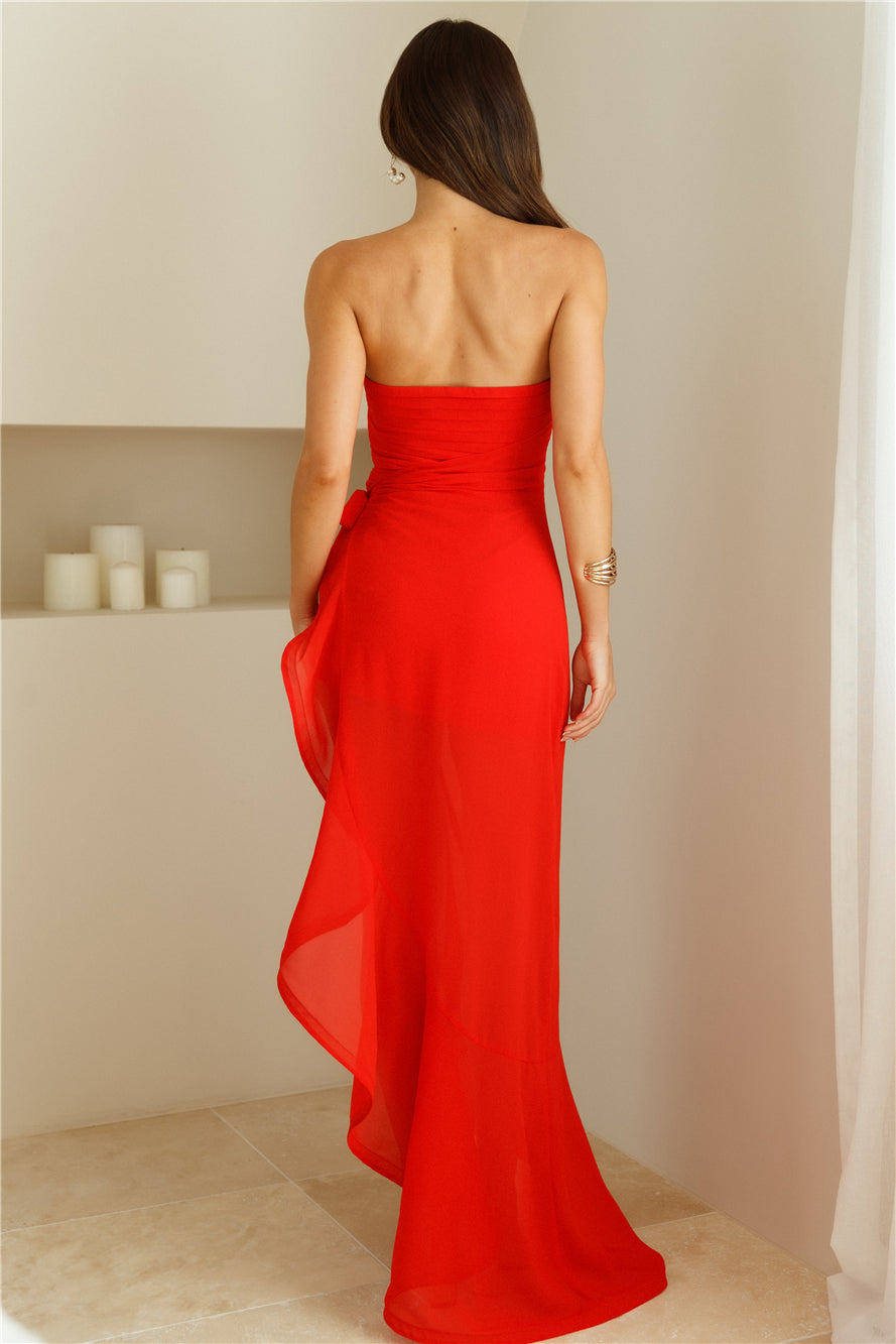 Celebrating Love Maxi Dress Red - luluinthesky