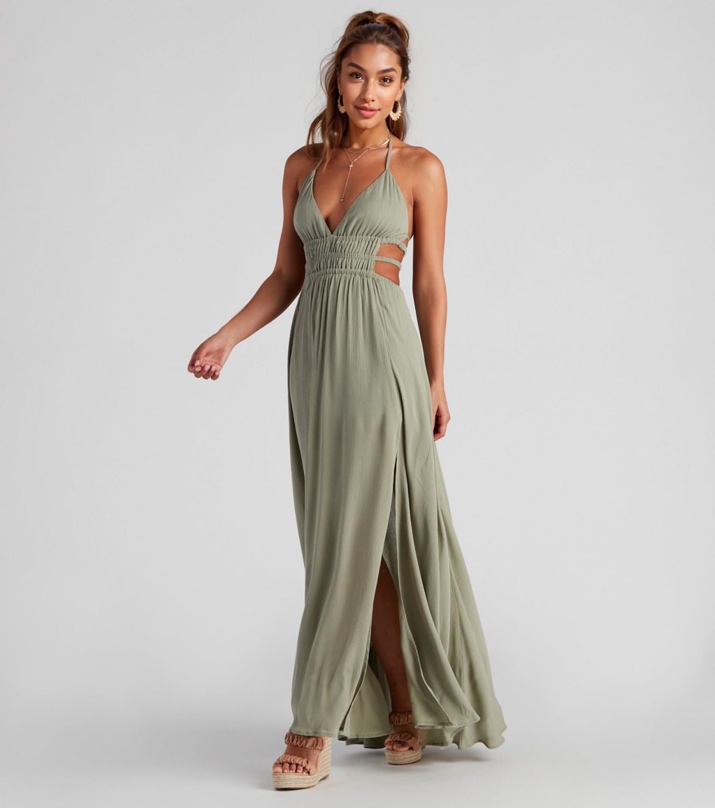 Ready Set Vacay Gauze Maxi Dress - luluinthesky
