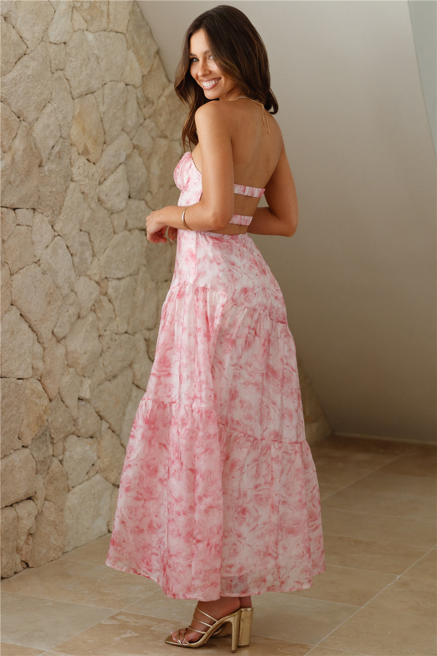 Her Best Version Strapless Maxi Dress Pink - luluinthesky