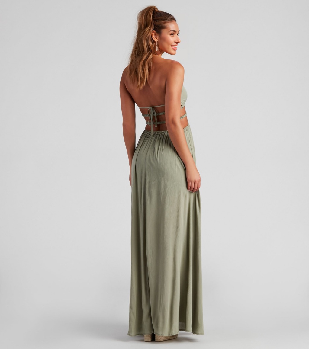 Ready Set Vacay Gauze Maxi Dress - luluinthesky