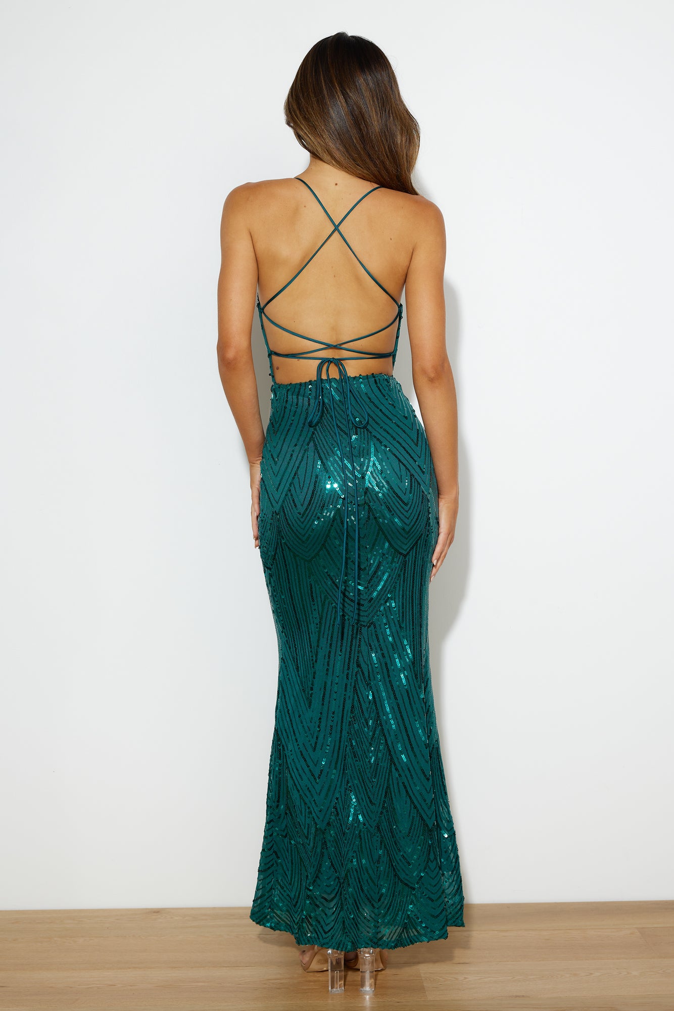 Own The Club Sequin Maxi Dress Teal - luluinthesky