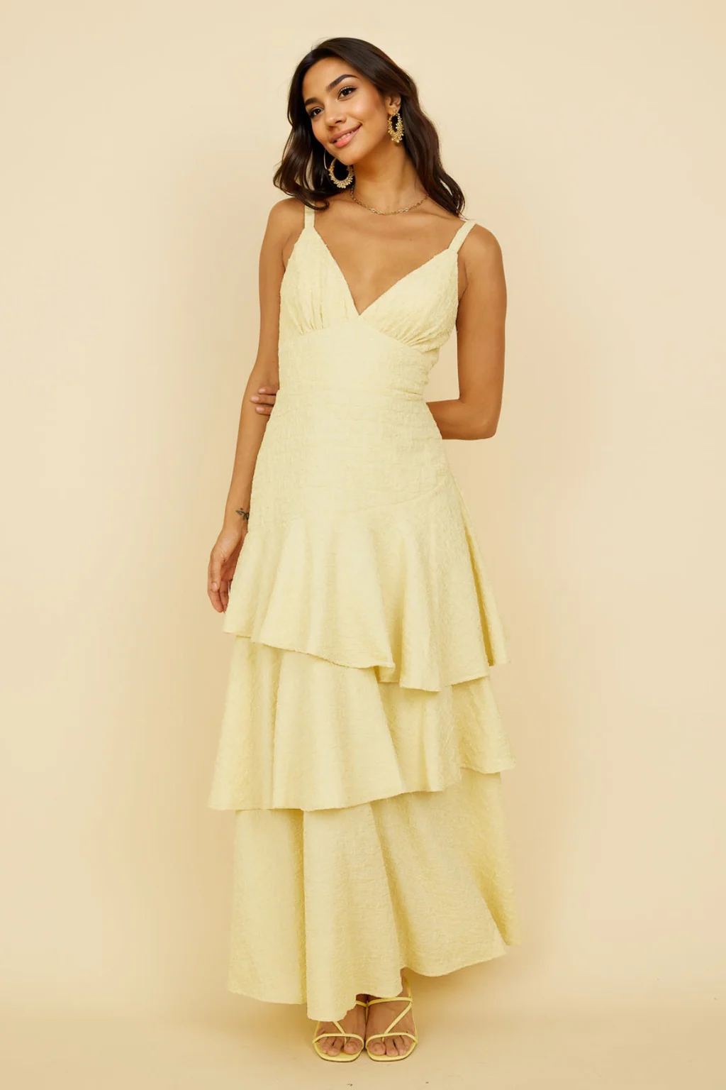 Oh Sunflower Dreams Maxi Dress Yellow - luluinthesky