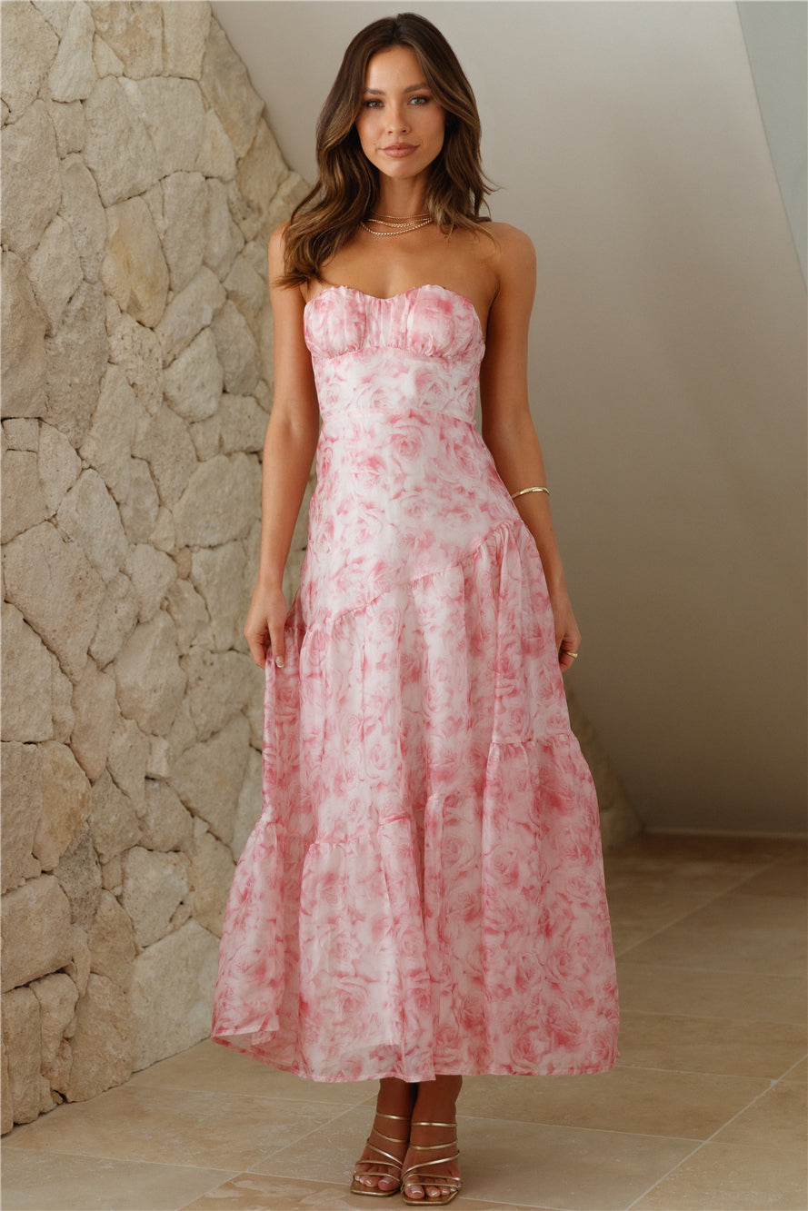 Her Best Version Strapless Maxi Dress Pink - luluinthesky