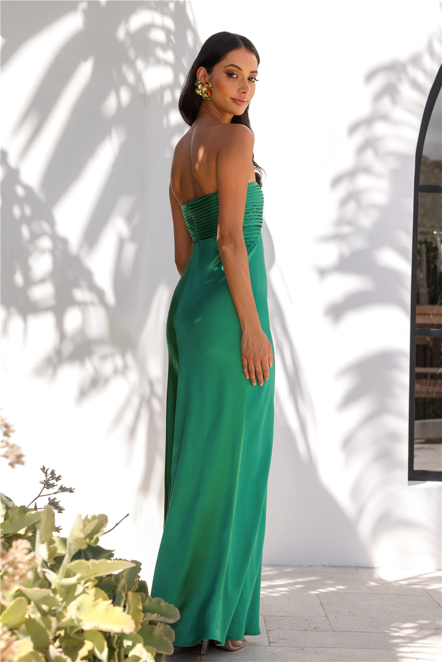 RUNAWAY Adina Maxi Dress Emerald - luluinthesky