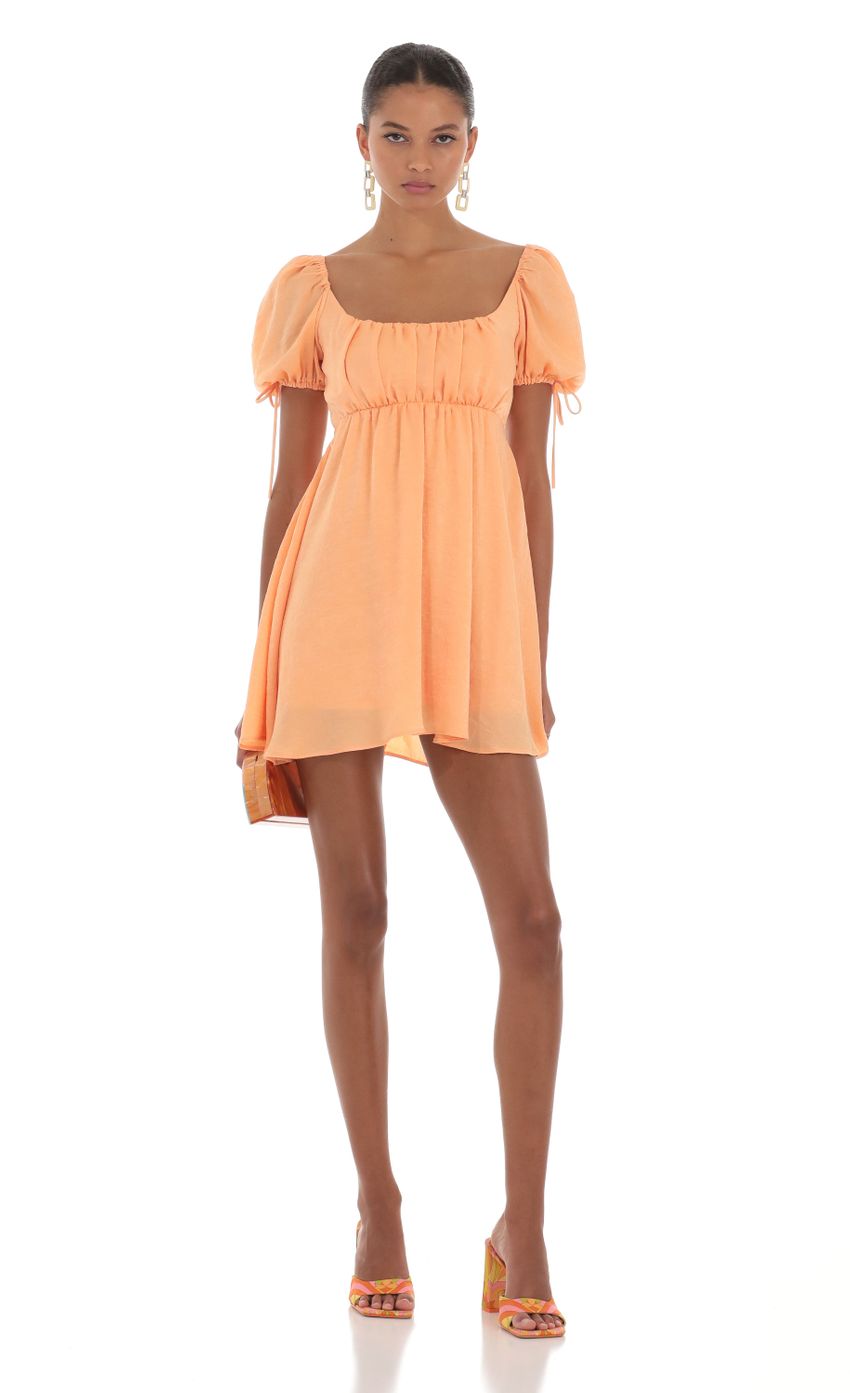 Baby Doll Dress in Orange - luluinthesky