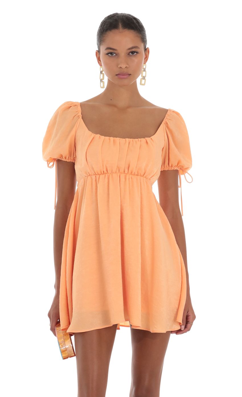 Baby Doll Dress in Orange - luluinthesky