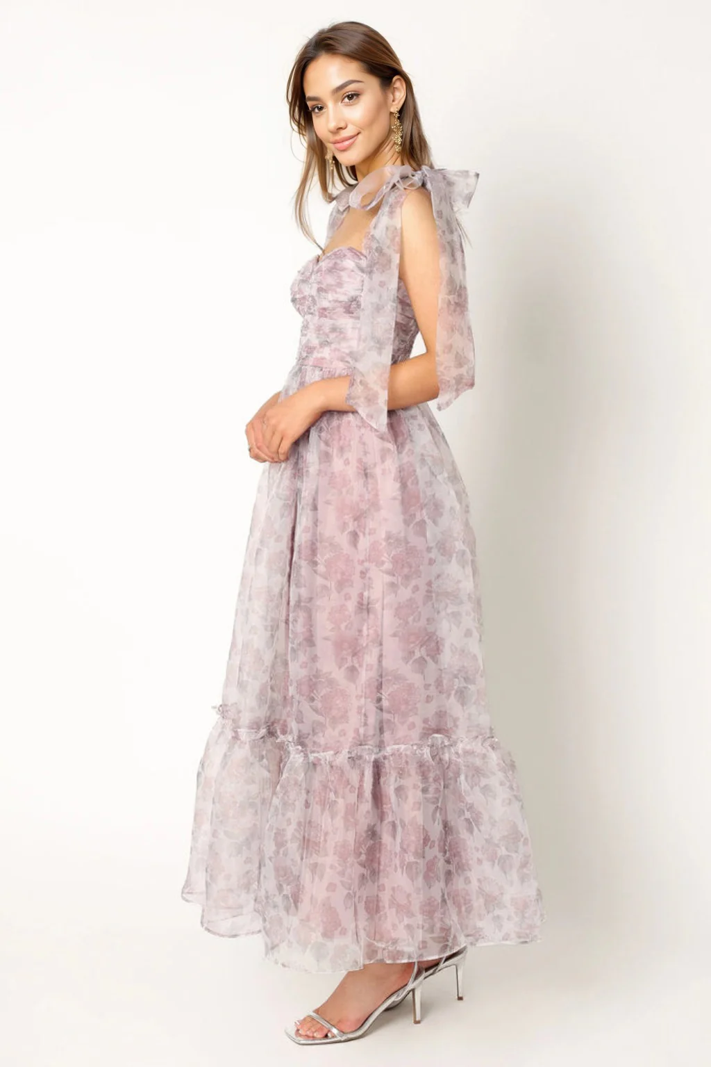 Floret Midi Dress - Dark Purple - luluinthesky