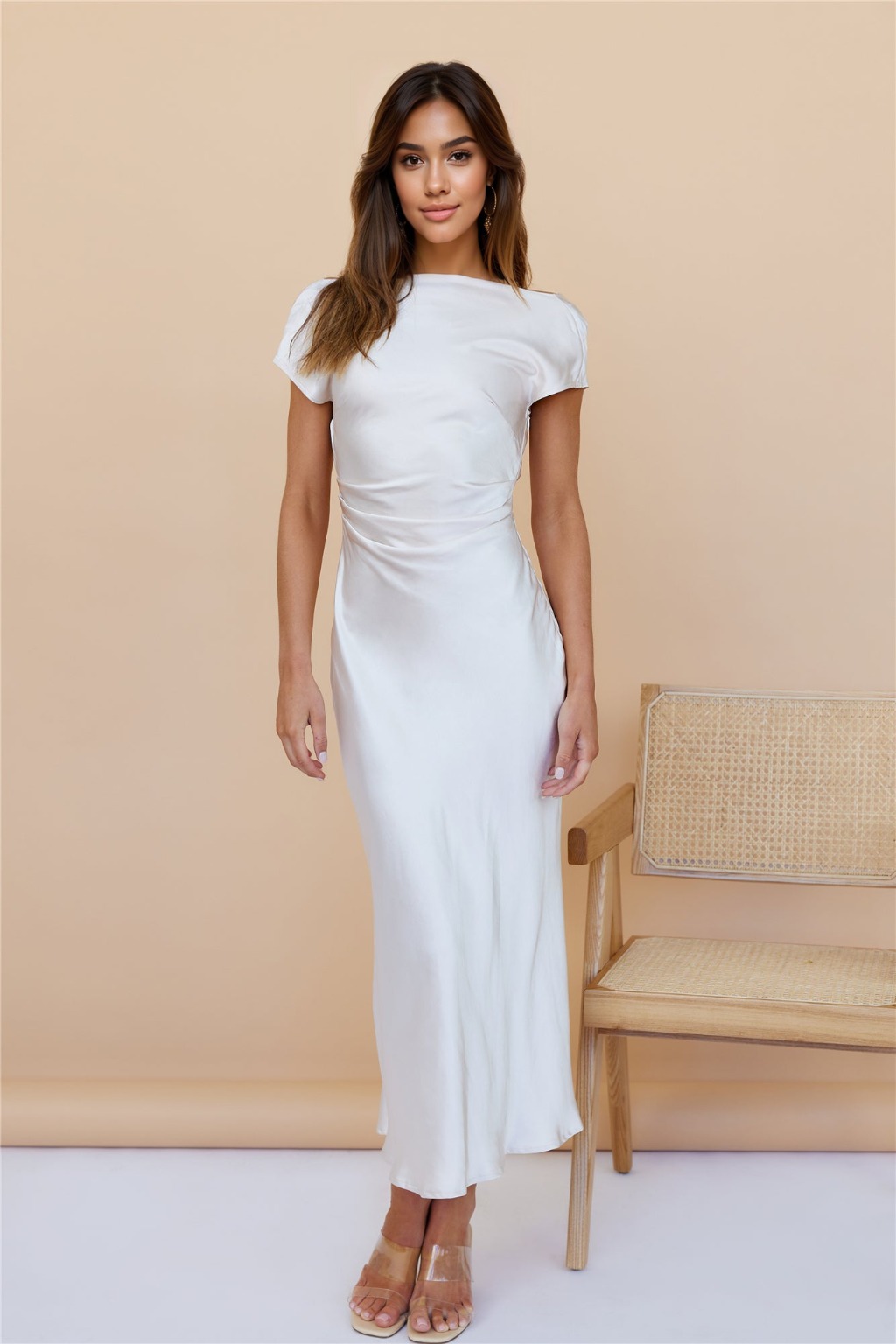 Siren Melody Maxi Dress Champagne - luluinthesky