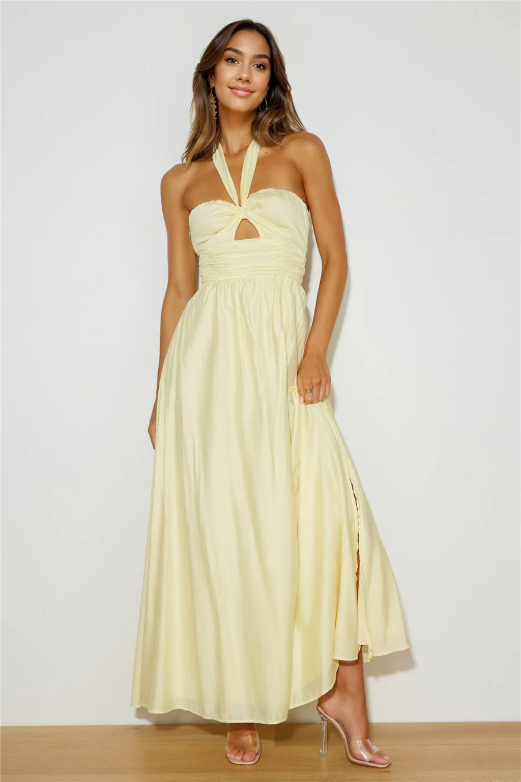 Coconut Island Maxi Dress Yellow - luluinthesky