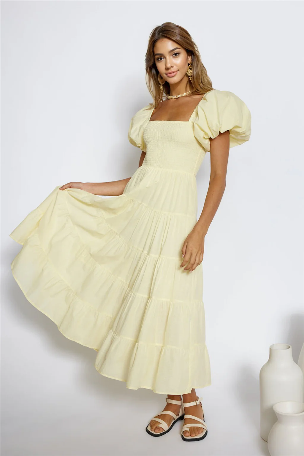 Adela Maxi Dress Yellow - luluinthesky