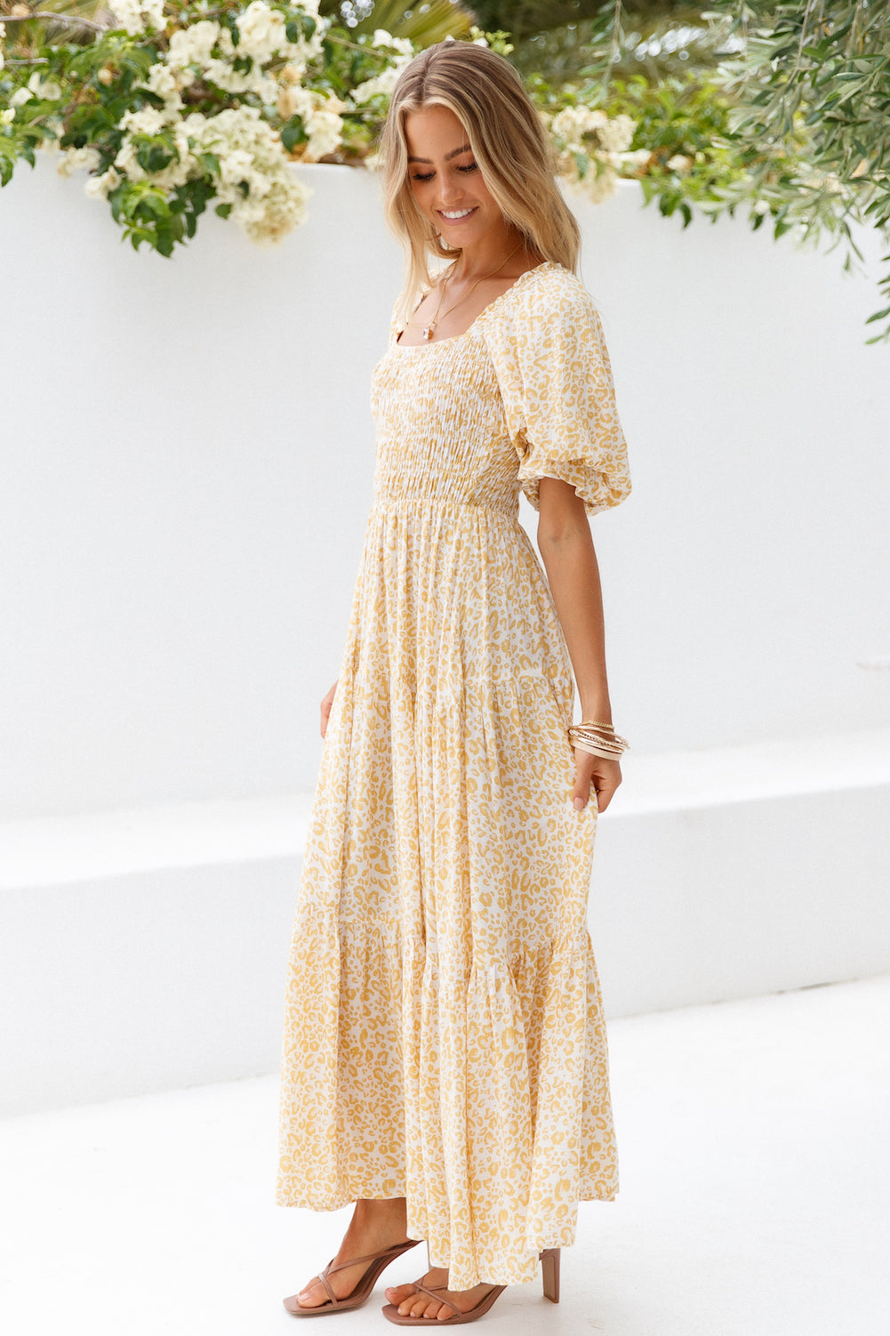 Bird Set Free Maxi Dress Yellow - luluinthesky