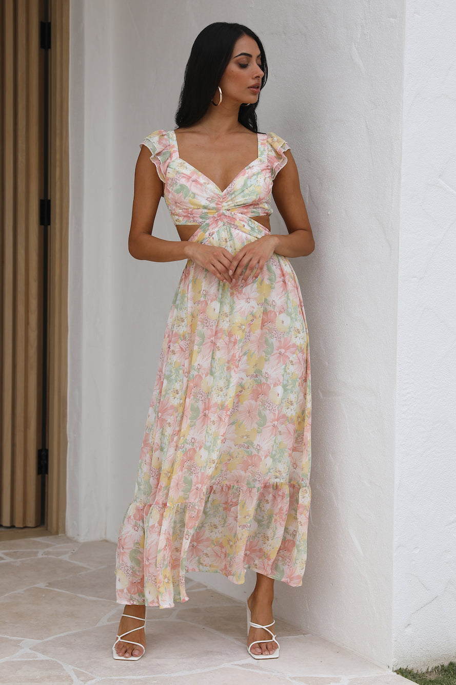 Watching Sunsets Maxi Dress Pink - luluinthesky