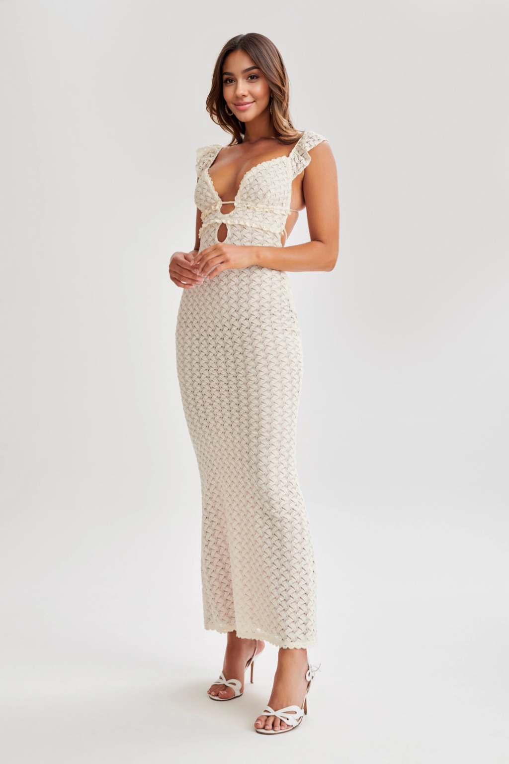 Ezra Lace Maxi Dress - Ivory - luluinthesky