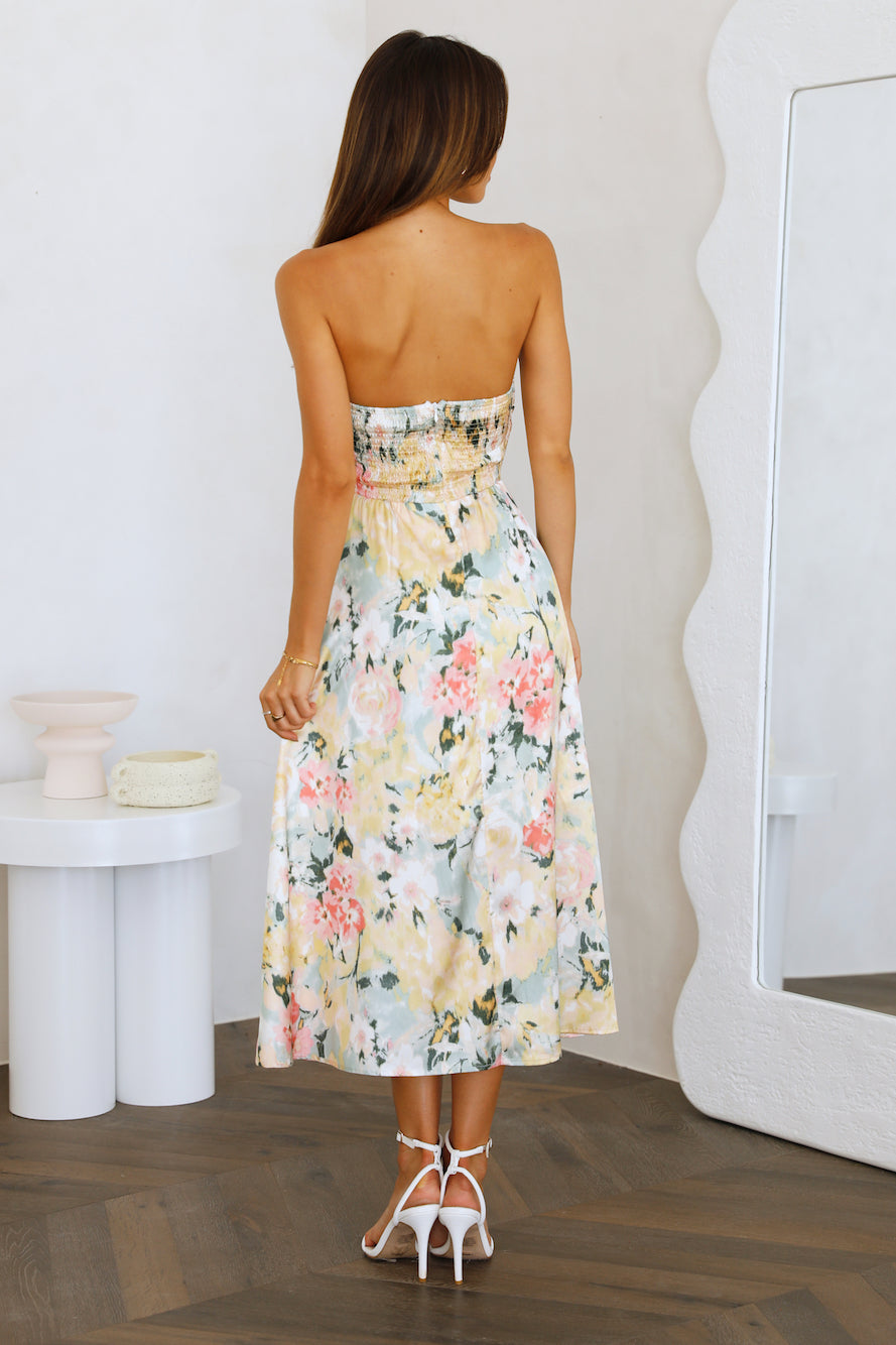 Scenic Drives Midi Dress Floral - luluinthesky