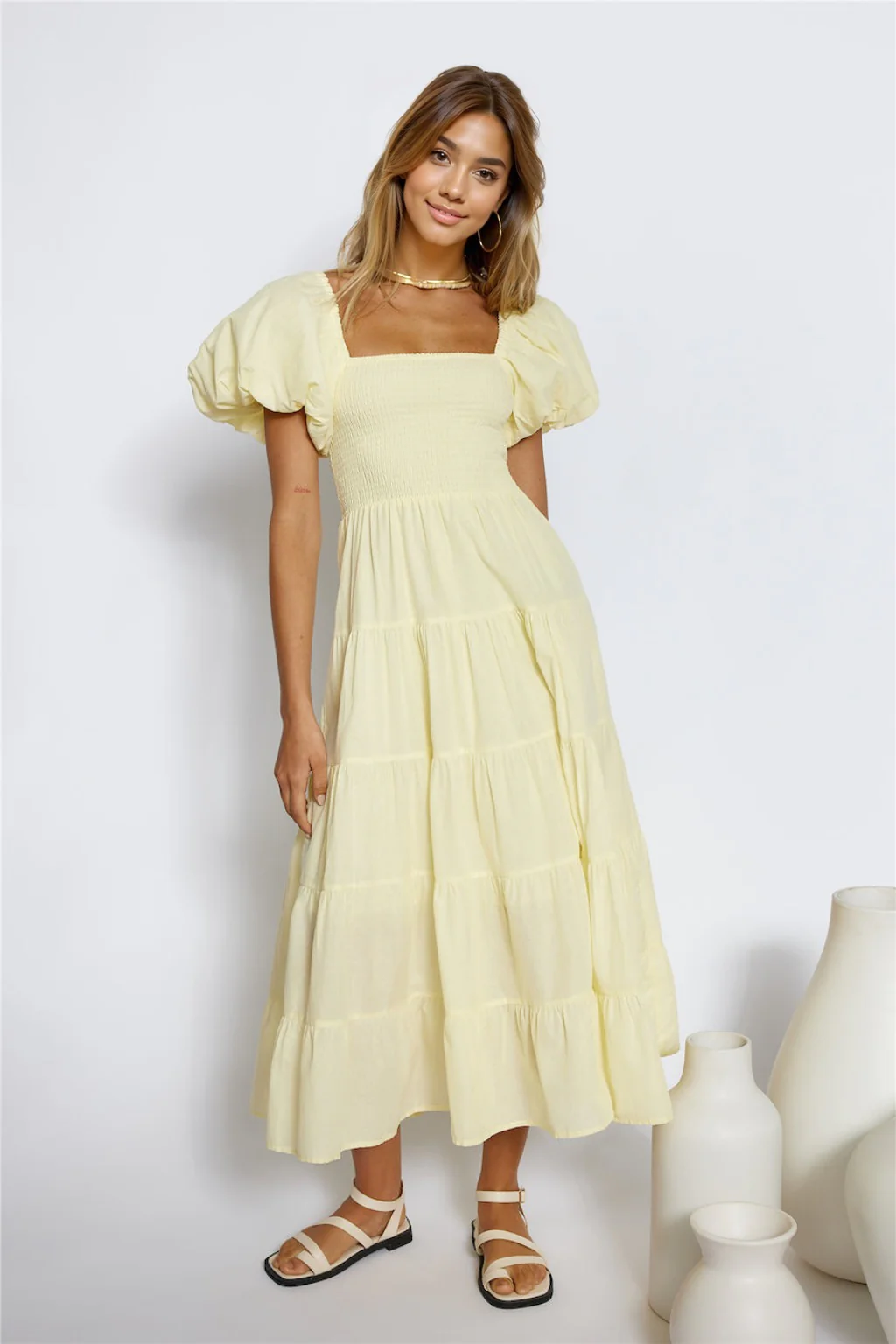 Adela Maxi Dress Yellow - luluinthesky