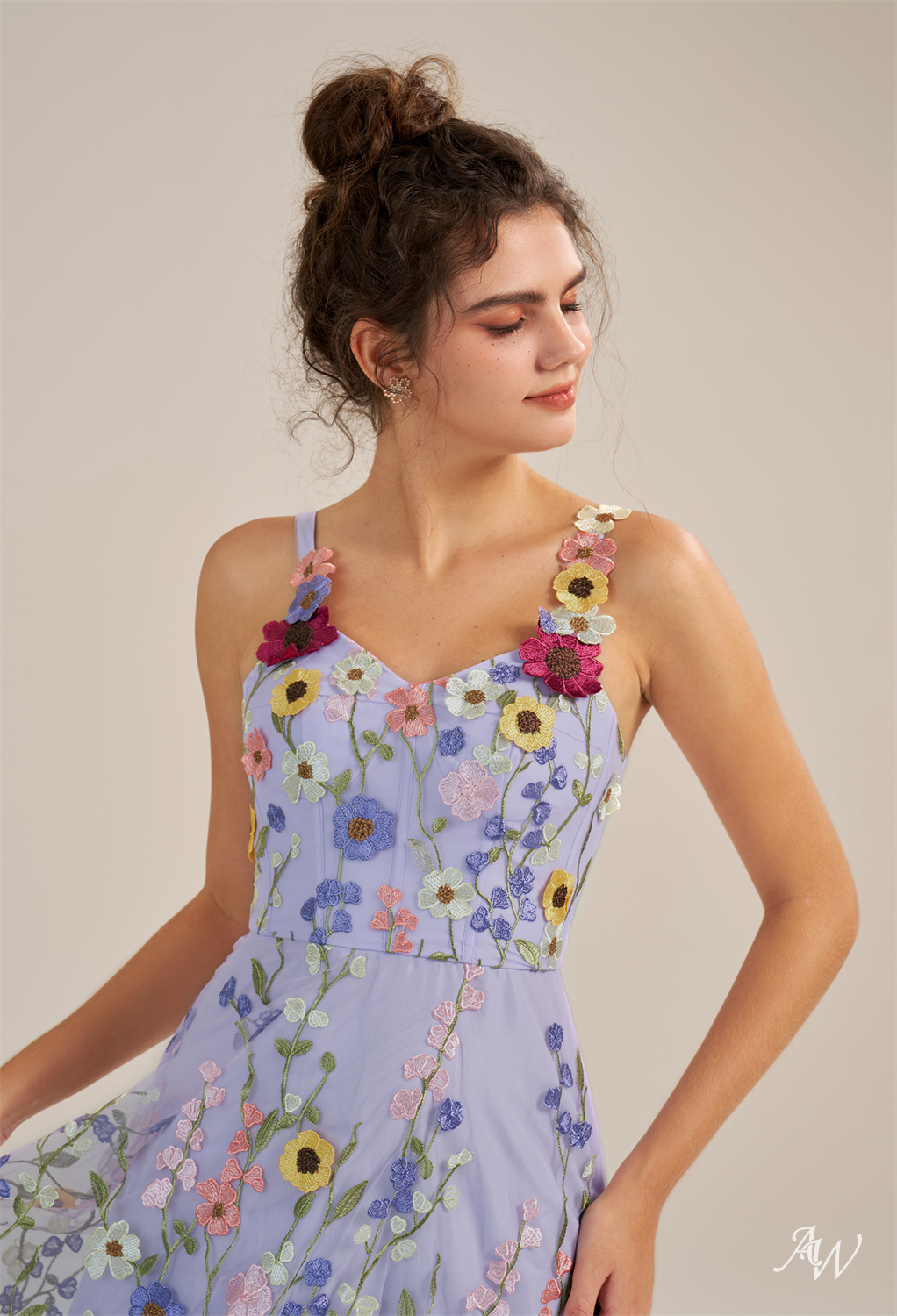 Alison A-line Tulle V-Neck Dresses - luluinthesky
