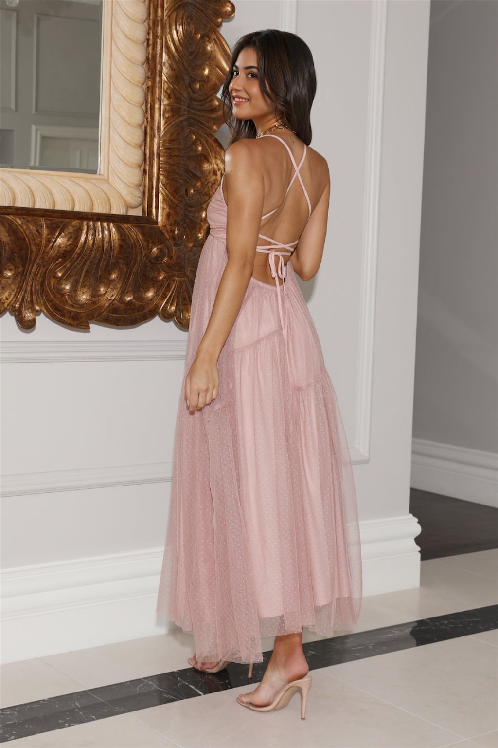 Feature Me Midi Dress Blush - luluinthesky