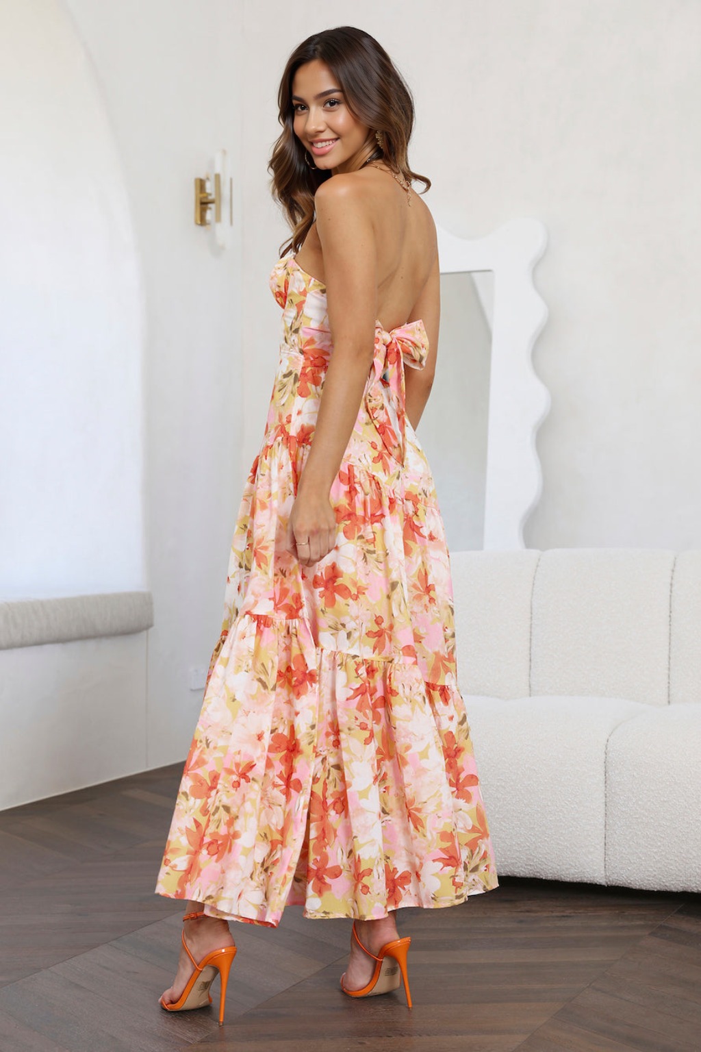 Daydream Look Midi Dress Floral - luluinthesky