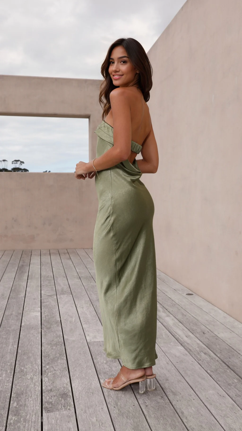 Gisele Maxi Dress - Olive - luluinthesky